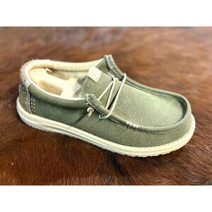 NEW Hey Dude Wally Workwear Dusky Green/Irish Cream